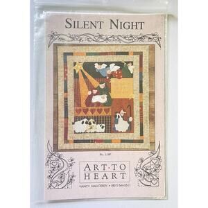 Art to Heart Silent Night Christmas Wall Quilt 22" x 24" Pattern Vintage 1995